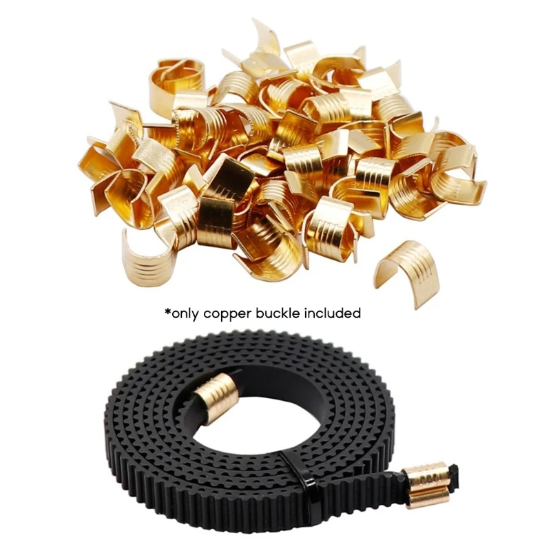 Description Picture 4 of item10Pcs/pack GT2 Timing Belt Copper Buckles 6mm Width Belt Fixed Terminals for Ender3 Series Ender5 CR10 3D Printers