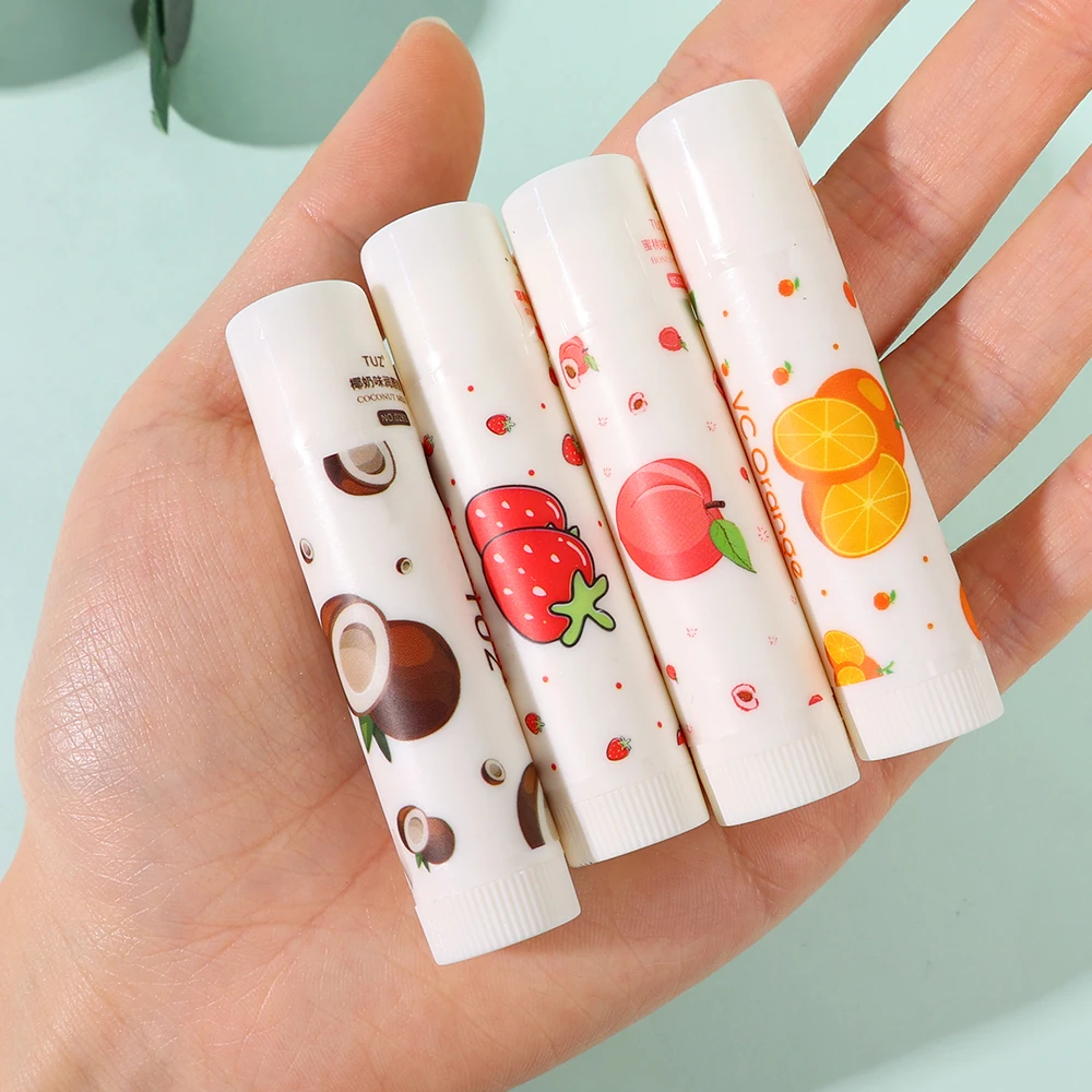Fruit Flavor Lip Balm Long Lasting Moisturizing Lips Reduce Lip Line Anti Aging Anti-drying Hydration Lip Care Lipsticks Makeup