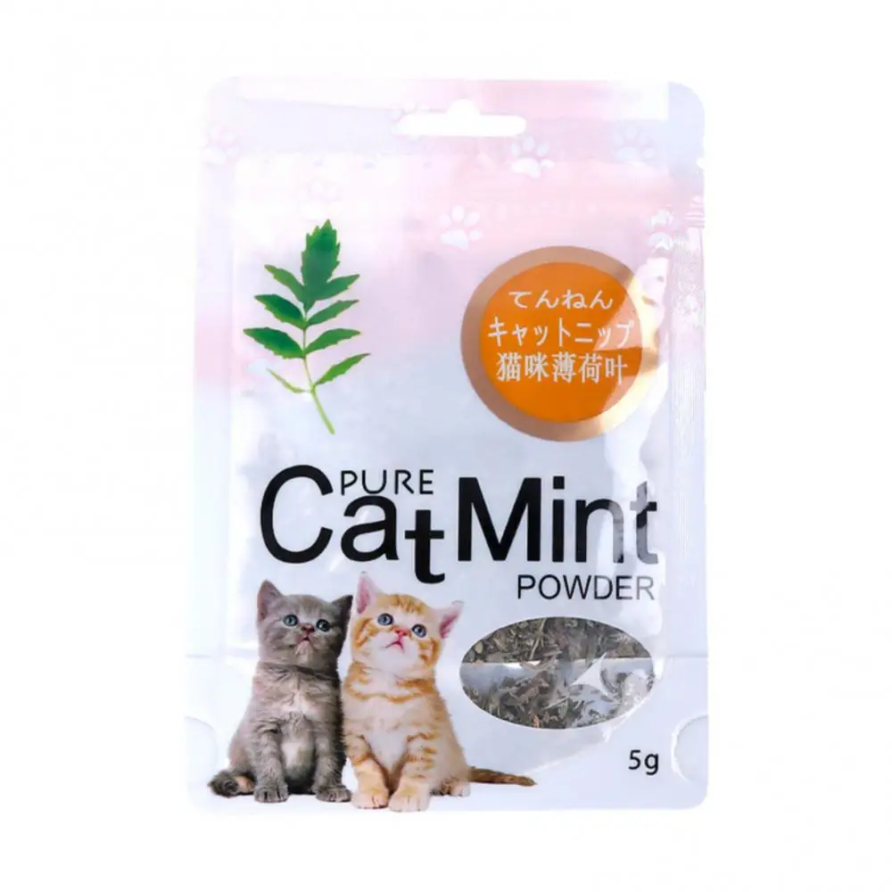 Description Picture 5 of item5g Cat Toy Catnip Organic 100% Natural Premium Catnip Clean Teeth Healthy Menthol Flavor Funny Cat Mint Toys Cat Accessories