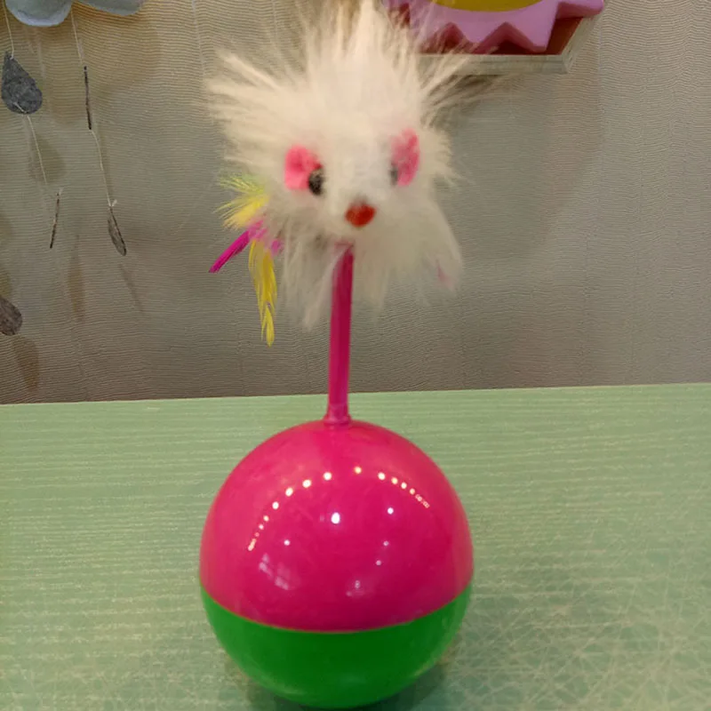 Description Picture 4 of item1pc New Arrival Durable Pet Cat Toys Mimi Favorite fur Mouse Tumbler Kitten Cat Toys Plastic Play Balls for Catch Cats Supplies