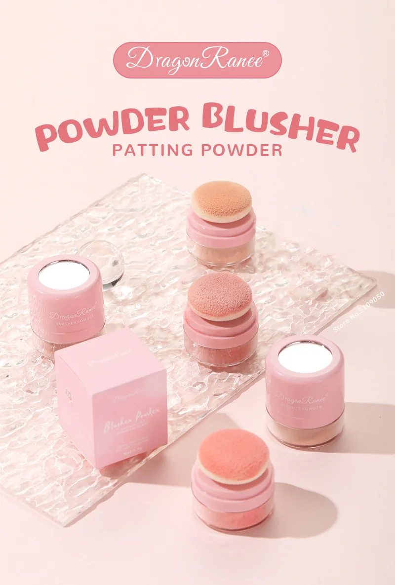 Makeup Blusher Patting Powder Peach Rouge Blush Palette Nude Pink Soft Face Brightening Tint Waterproof Blush Contour Cosmetics