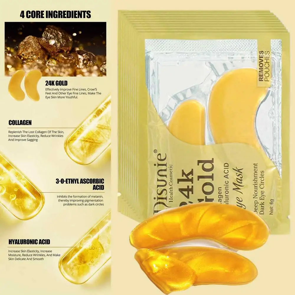Description Picture 6 of itemCrystal Collagen Gold Eye Mask Anti-Aging Anti Wrinkle Dark Circles Acne Remove Puffiness Fade Dark Circles Eye Skin Care Patch