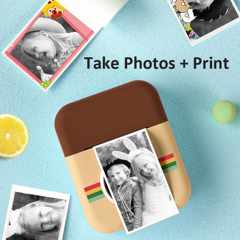 Children Camera Instant Print Camera For Kids 1080P Digital Camera With Thermal Photo Papers Child Toy Camera For Birthday Gifts