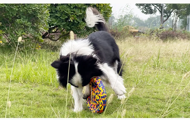 Description Picture 3 of itemDog Toys Interactive Training Ring Puller Ball Resistant Flying Disk Puppy Chew Toy Pet Floating Disc for Aggressive Chewer Bite