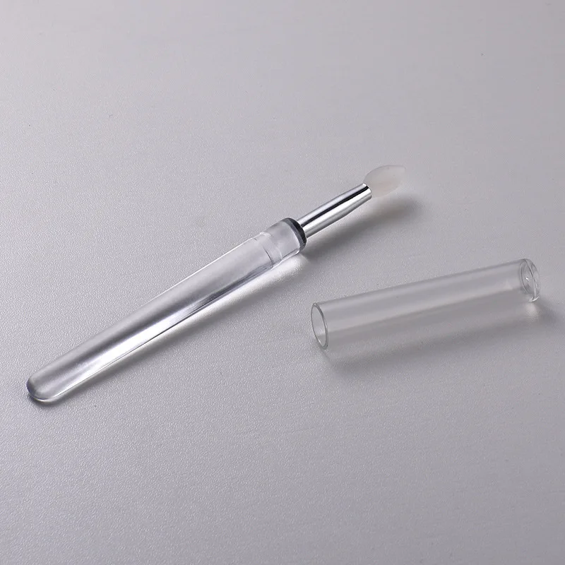 Description Picture 6 of item1/3/5PCS Portable Silicone Lip Brush With Cover Soft Multifunctional Lip Balm Applicator Lipstick Lipgloss Makeup Brushes