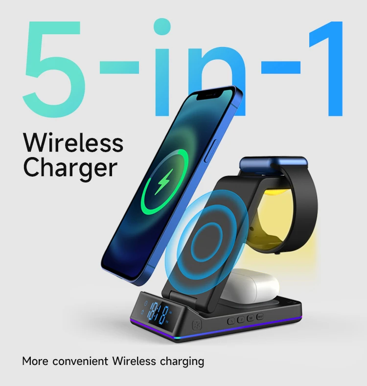 Description Picture 2 of item2022 3 In 1 Wireless Charger for iPhone 13 12 11 XS XR X 8 Plus Fast Charging For Apple Watch 7 6 SE Airpods Pro Dock Station