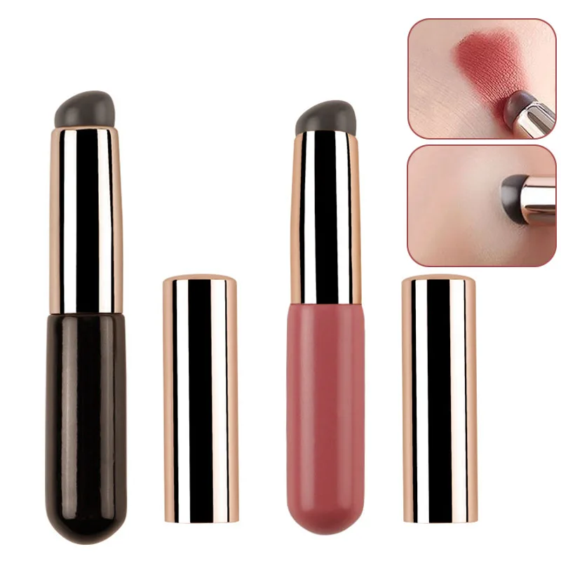 Description Picture 2 of itemSilicone Lip Brush Angled Concealer Makeup Brush Tool Portable Round Head Like Fingertips Q Soft Lipstick Brush Concealer Brush