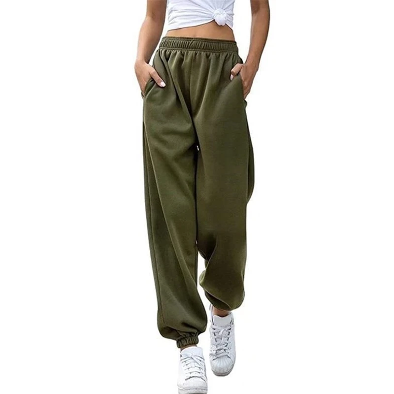 Description Picture 6 of item6 Colors Jogging Sweatpants for Women Fashion New Harajuku Streetwear Loose Elastic Waist Fitness Sports Pants All-Match Trouser