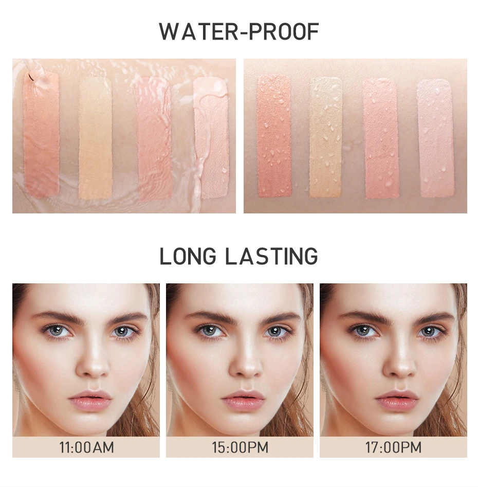 Description Picture 4 of itemSTAGENIUS 6 Colors Liquid Face Concealer Cream Waterproof Full Coverage Long Lasting Scars Acne Cover Smooth Moisturizing Makeup