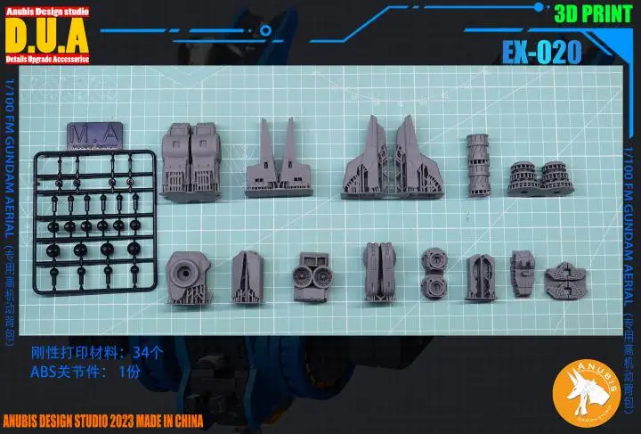 Description Picture 3 of itemEX-020 FULL MECHANICS 1/100 XVX-016 Aerial Anubis Mirasoul Flight Unit Full Resin Model Kit Storage Box Witch FM Mercury