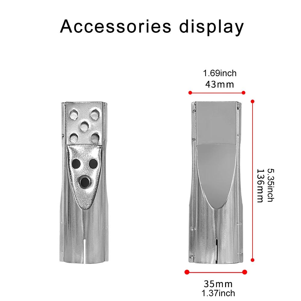 Description Picture 3 of itemHeat gun nozzles hot air gun nozzles for building hair dryers spoon reflector scraper cone glass protection nozzle 35mm diameter