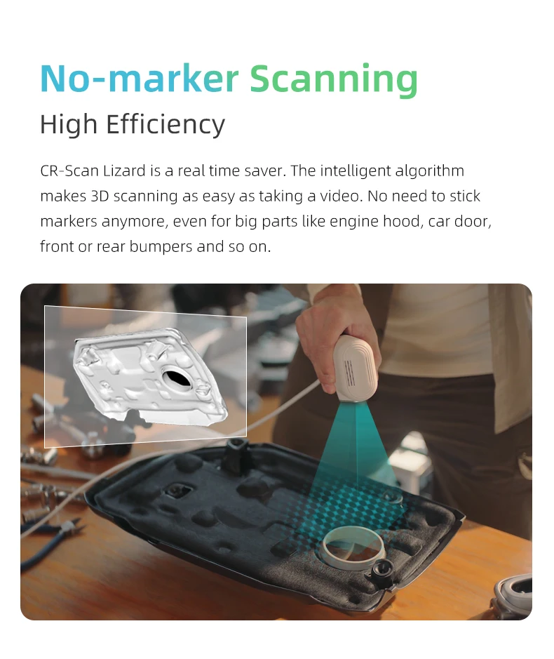 Description Picture 3 of itemCreality CR Scan Lizard 3D Scanner Up to 0.05mm Accuracy Scan Without Sticking Point Scan in Sunlight No-Marker Scanning
