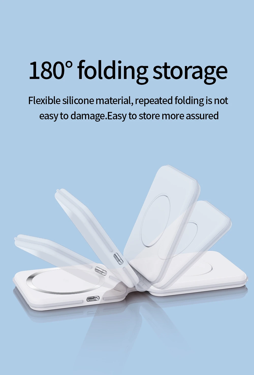 Description Picture 4 of itemFoldable 2-in-1 Wireless Charger Suitable for IPhone/apple Watch/airpods Portable Charging Station for Travel  and Business Trip