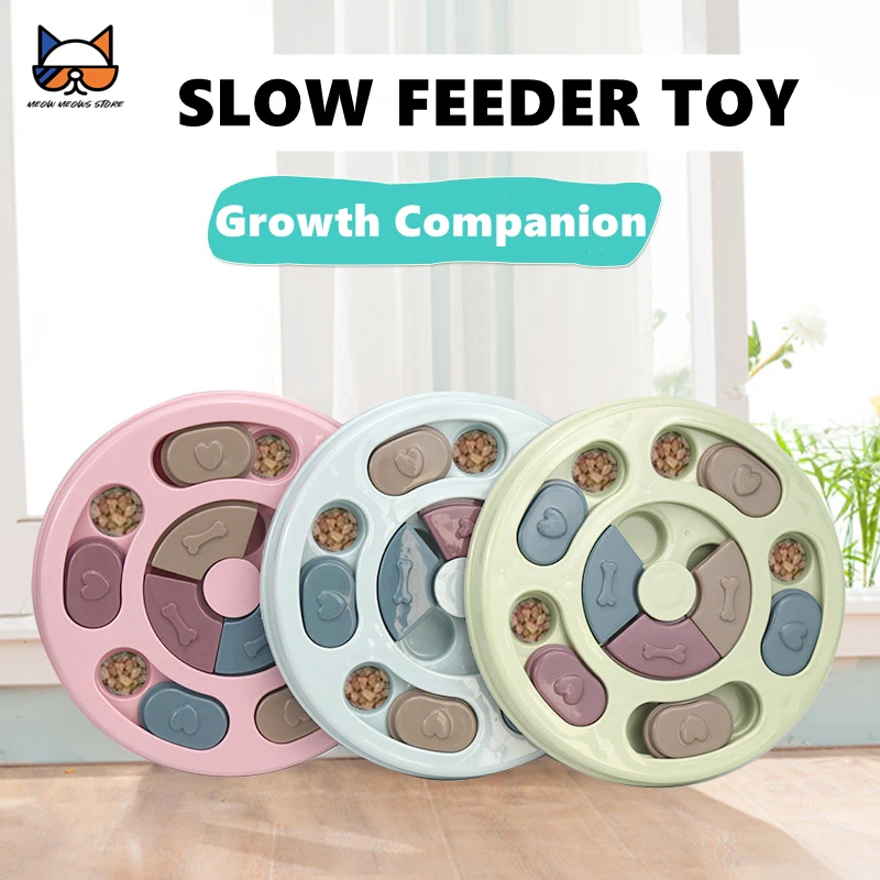 Dog Puzzle Toys Interactive Games Increse IQ Training & Enrichment Puppy Mental & Relieve Anxiety Pet Slow Feed Dispenser Bowl