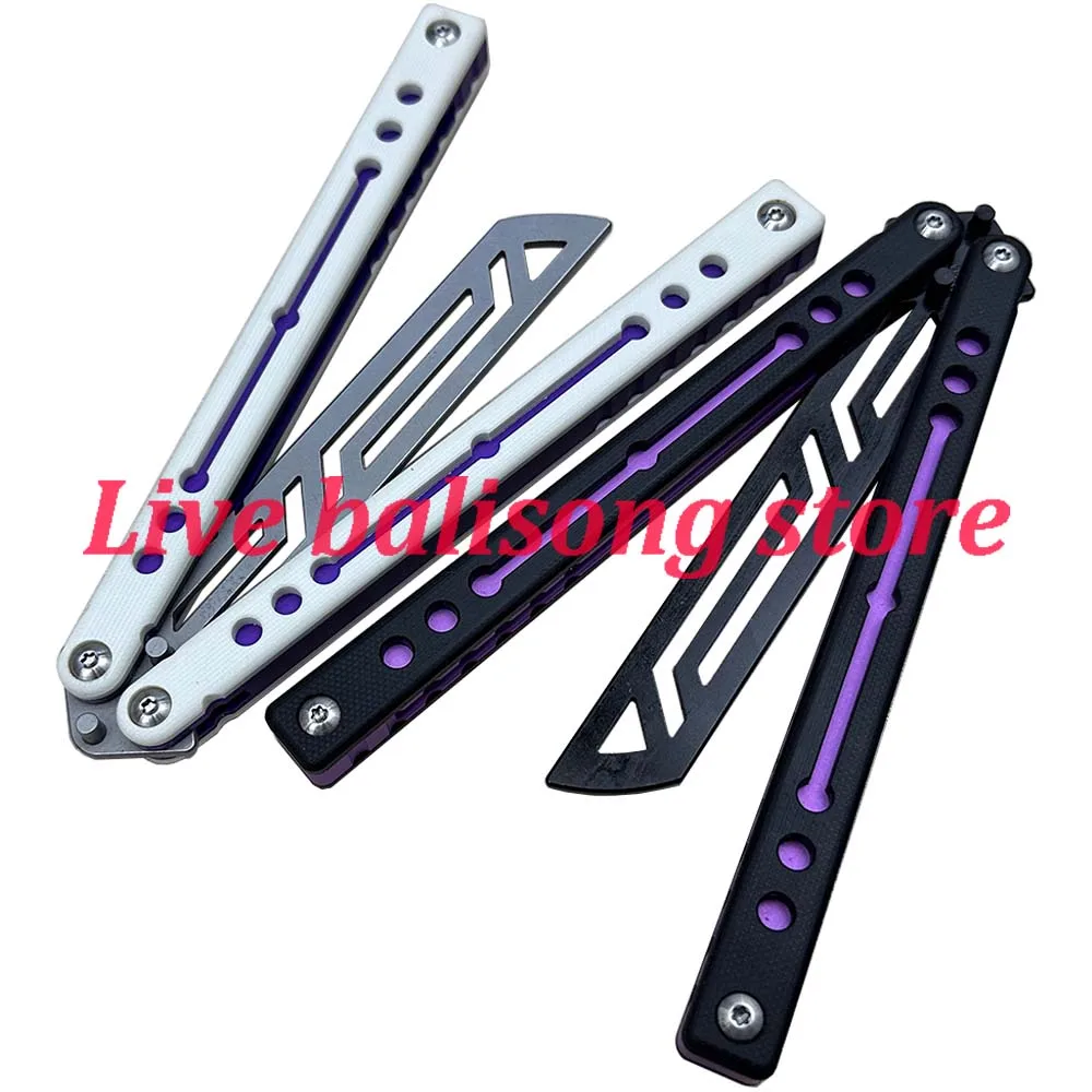 Description Picture 6 of itemTOUCH TIMES Nautilus V2 Clone Balisong Trainer Butterfly Trainer Knife G10 Handle 6061 Aluminum Liner Bushings System