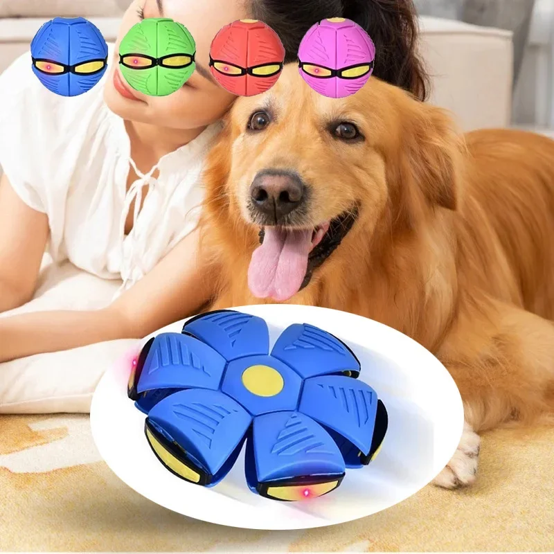 Pet Dog Toys Flying Saucer Ball Magic Deformation Outdoor Sports Dog Training Equipment Dog's Play Flying Ball