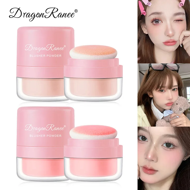 Makeup Blusher Patting Powder Peach Rouge Blush Palette Nude Pink Soft Face Brightening Tint Waterproof Blush Contour Cosmetics