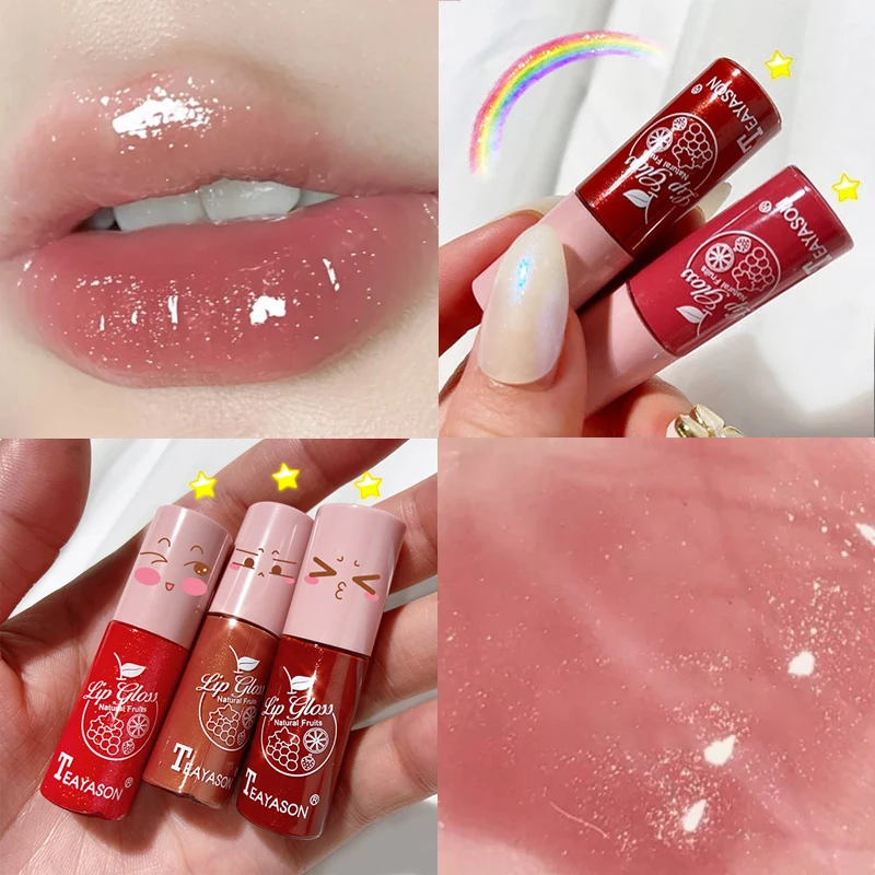 1PC Mini Shiny Lip Gloss Lasting Non-Stick Cup Liquid Lipstick Portable Waterproof Lips Makeup Tool for Women Lipstick Lip Glaze