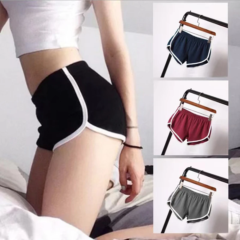 Description Picture 4 of itemFashion Stretch Waist Woman High Waist Casual Shorts Black White Short Harajuku Beach Sexy Yoga Short Women Clothing Sport Pants