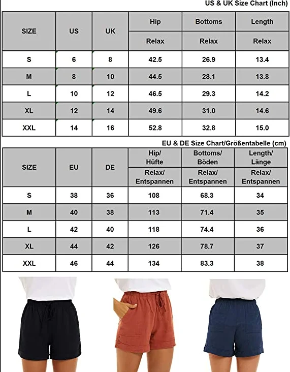 Description Picture 2 of itemKINSWT Womens Shorts for Summer Casual Elastic Waist Shorts with Pockets Hiking Outfits Spring Clothes Pullon