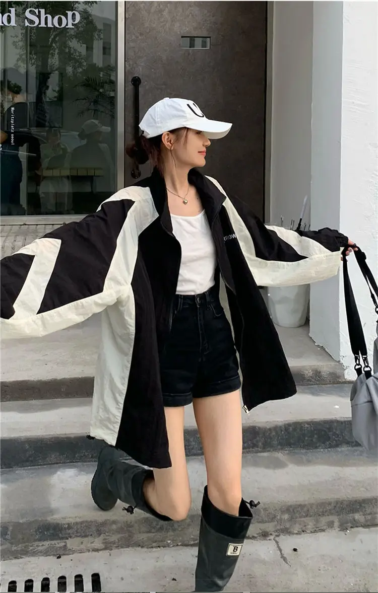 Description Picture 6 of itemDeeptown Gorpcore Jacket Women Harajuku Fashion Oversize Streetwear Track Jackets Windbreakers Outdoor Causal Thin Outwear Loose