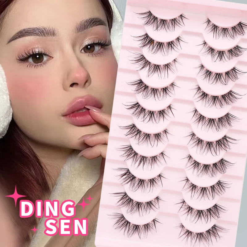 Description Picture 2 of itemDINGSEN Cat Eye Lashes Extension Natural Eyelashes Anime Winged Eyelashes Clear Band Lashes Eyelash Manga Lashes Makeup