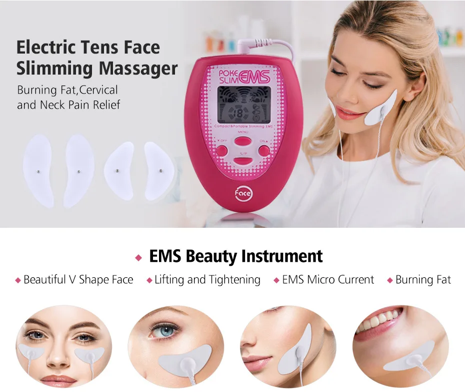 Description Picture 3 of itemEMS Face Slimmer Mini Electromagnetic Wave Patch Micro-current Facial Massager Beauty Instrument Face Lift Devices Skincare