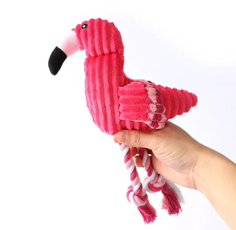 Description Picture 4 of itemPet Dog Squeaky Toys Interactive Cartoon Animal Flamingo Shape Dog Chew Toy Training Products Puppy Sound Toys For Small Meduim