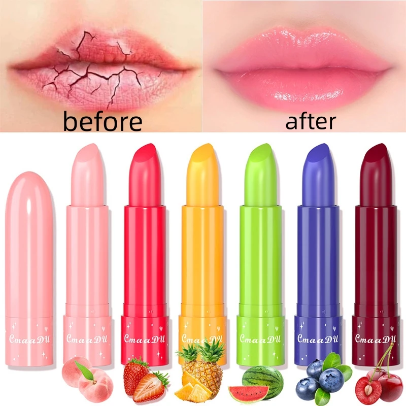 Fruit Jelly LipBalm Color Changing LipBalm Dual Use Reduce Lip Wrinkles Lasting Moisturizing Hydrating Anti-drying Natural Lips