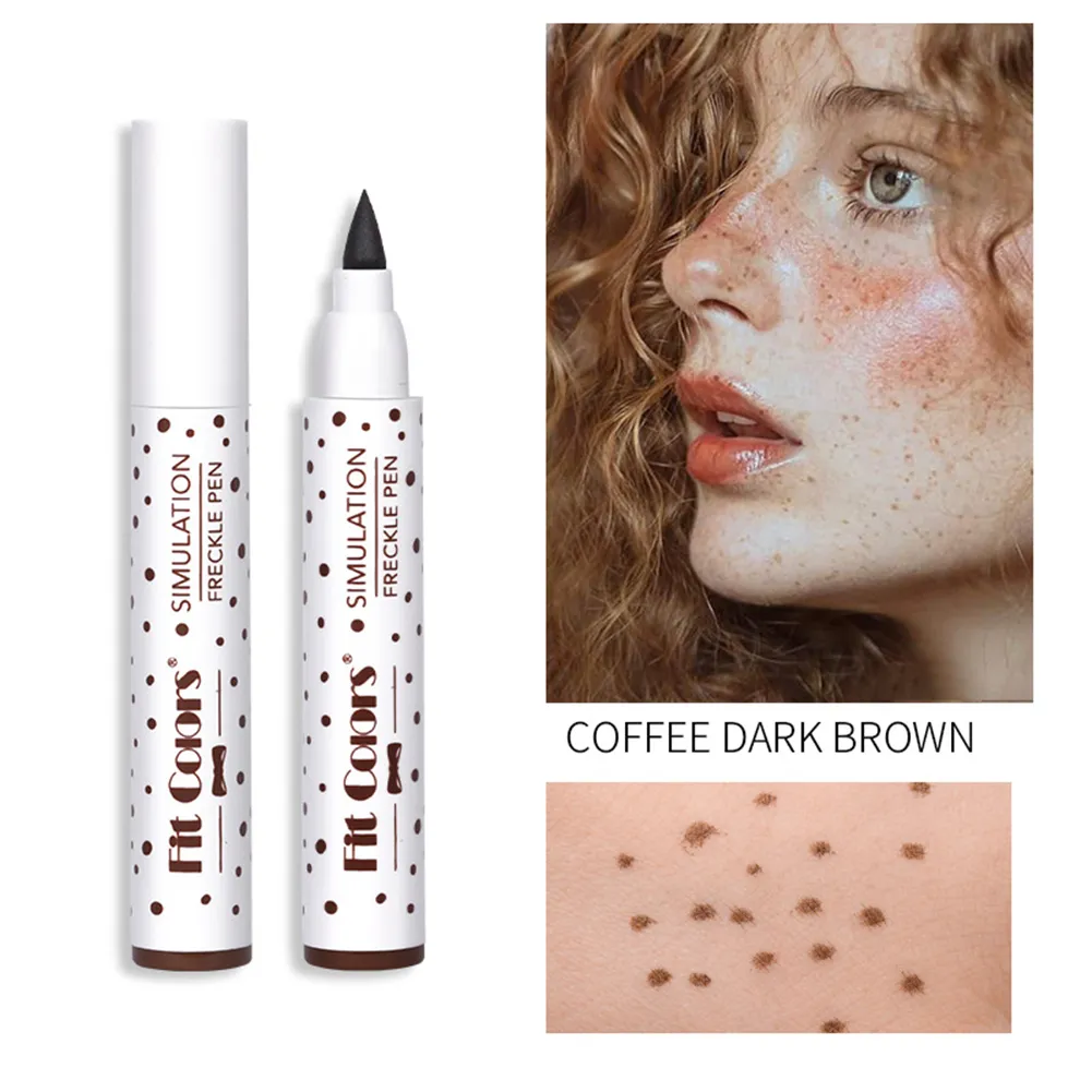 Description Picture 2 of item1PC Freckle Pen Natural Lifelike Fake Freckles Pen for Long Lasting Look Dot Spot Pen Makeup for Women Makep Light/Dark Brown