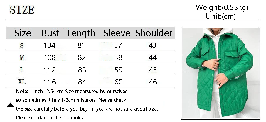 Description Picture 3 of itemLong Argyle Single Breasted Women's Winter Jacket Casual Turn Down Collar Belt Loose Overcoat Office Lady Outwear Woman Clothes