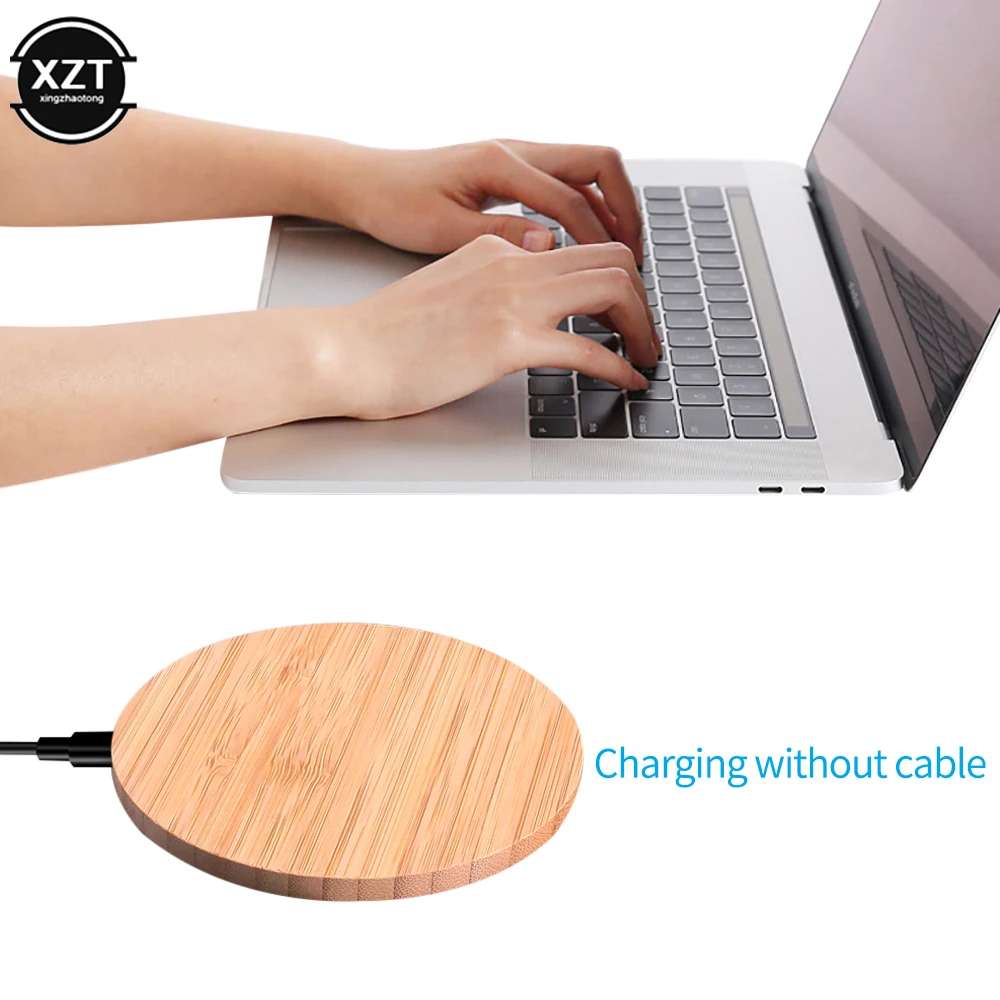 Portable 5W Qi Wireless Charger Slim Wood Pad For Apple iPhone 7 8 Plus Smart Phone Wireless Charging Pad For Samsung S7