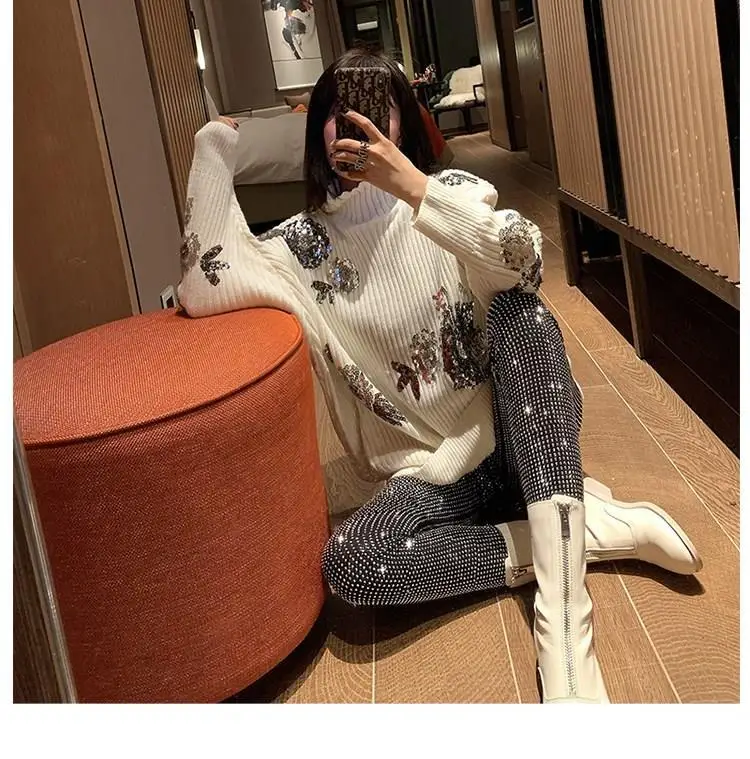 Description Picture 5 of itemHigh Stretch Fashion Women's Trousers 2021 Autumn New Hot Drill Trousers Fashion Pants Harajuku Sports Pants Ladies Streetwear