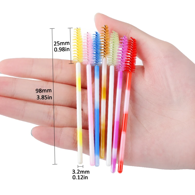 Description Picture 6 of item50/100Pcs Makeup Brush Eyelash Eyebrow Brushes Comb Disposable Mascara Wand Eyelashes Extension Supplies Cosmetics Make Up Tools