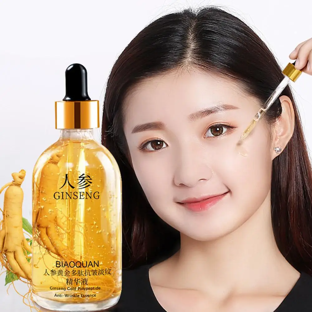 Description Picture 3 of item100ml Ginseng Essences Polypeptide Anti-wrinkle Face Serum Fade Fine Lines Hyaluronic Acid Moisturizing Facial Skin Face Essence