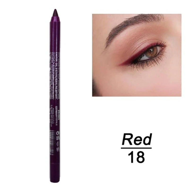 Description Picture 6 of itemLong Lasting Eyeliner Pencil Colourful Pigment Waterproof Blue Black White Color Gel Eye Liner Pen Makeup Eye Beauty Cosmetics