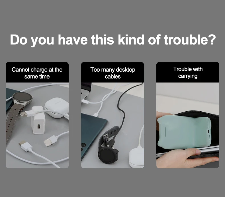 3 in 1 Wireless Chargers for iPhone 14 13 12 /Samsung s23 s22 AirPods 2 3 Pro Apple Watch 8 7 6 5 4 3 2 Qi Fast Charging Station