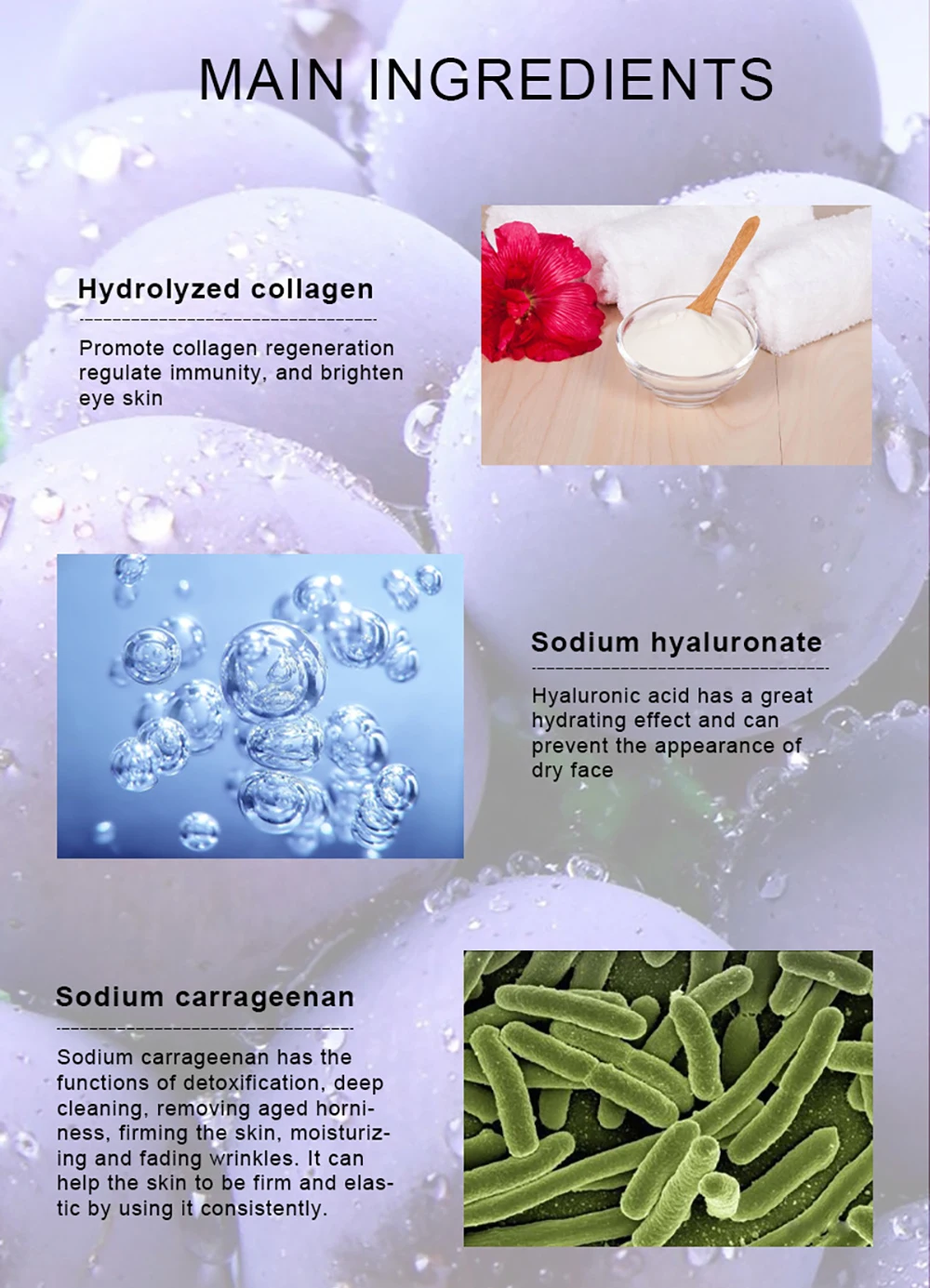 Description Picture 6 of itemEye Masks Eye Skin Care Product Reduces Fine Lines Facial Mask Moisturizing Anti Aging Repair Mask 60 Pieces Korean Cosmetic