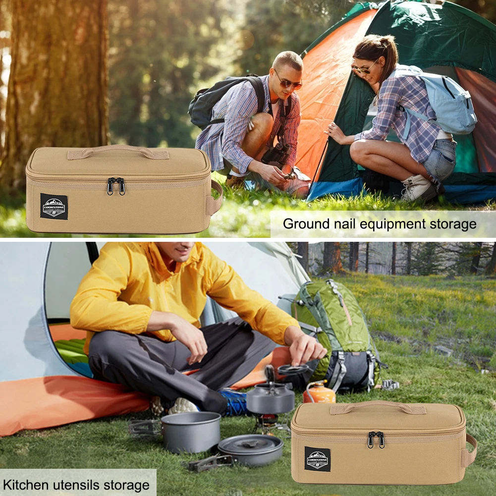 Description Picture 4 of itemPortable Outdoor Cookware Tableware Tote 900D Oxford Cloth Multifunctional Camping Handbag Large Capacity for Picnic Backpacking