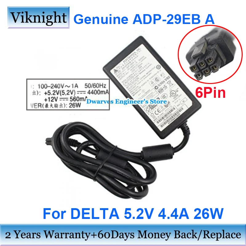 Genuine Delta 5.2V 4.4A 26W AC Adapter ADP-29EB A Charger 74-3454-01/3 For CISCO 800 SYSTEM 851 857 870 871 878 WIRELESS ROUTERS
