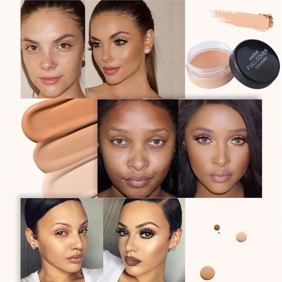 Description Picture 3 of item5 Colors Basic Liquid Concealer Face Covers Dark Circles Blemish to Brighten Skin Tone Waterproof Long Lasting Makeup Foundation