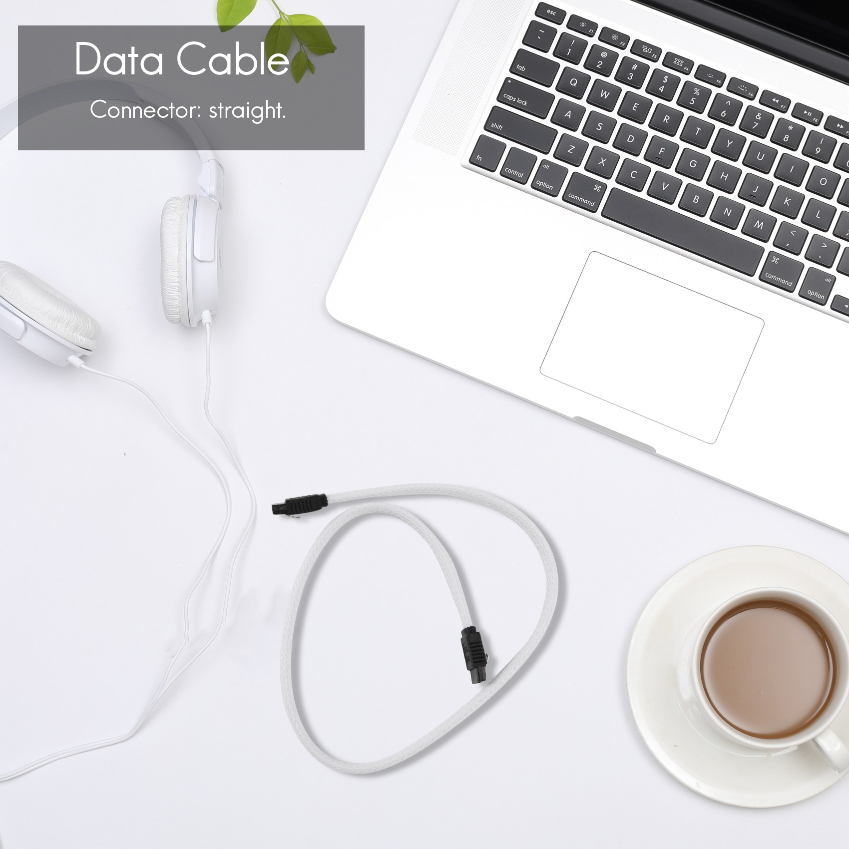 Description Picture 4 of item50CM SATA 3.0 III SATA3 7pin Data Cable 6Gb/s SSD Cables HDD Hard Disk Data Cord with Nylon Sleeved Premium Version(White)