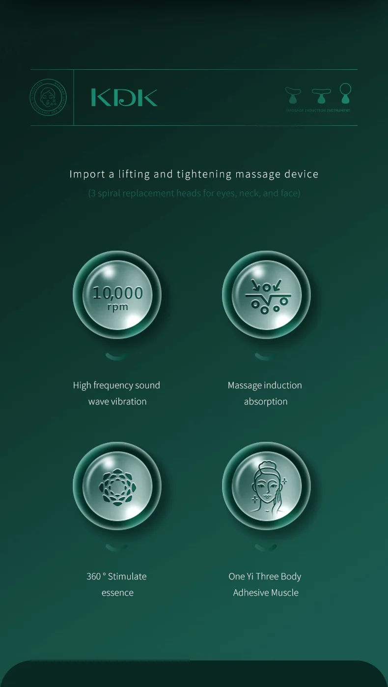 Description Picture 3 of itemHF Facial Machine All-round Face Massager Neck Facial Eye Lifting Massage Microcurrent Skin Rejuvenation Anti Wrinkle Skin Care