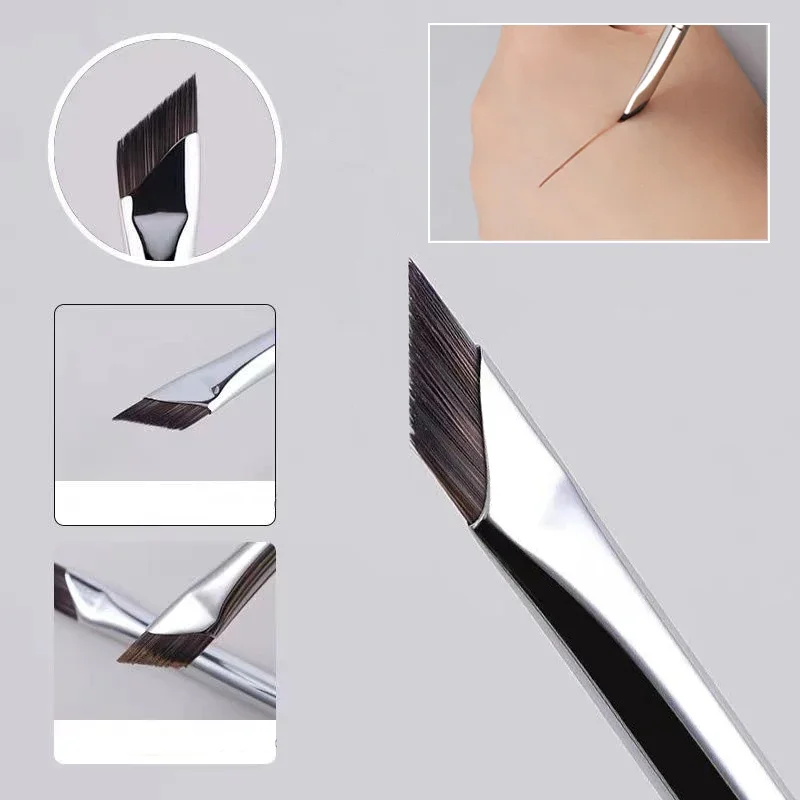 Eyeliner Brush Ultra Thin Fine Angle Flat Eyebrow Brush Liner Brow Place Makeup Brush Precise Detail Brush