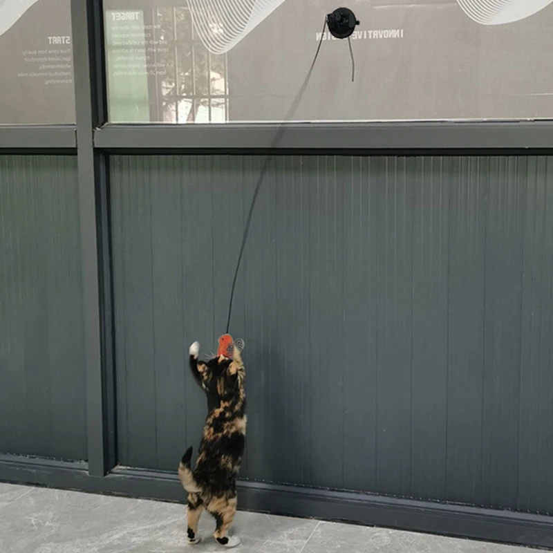 Description Picture 6 of itemSimulation Cat Toy Retractable Hanging Door Type Cat Scratch Rope Mouse Cat Self-hey Interactive Mouse Toy katten accessories
