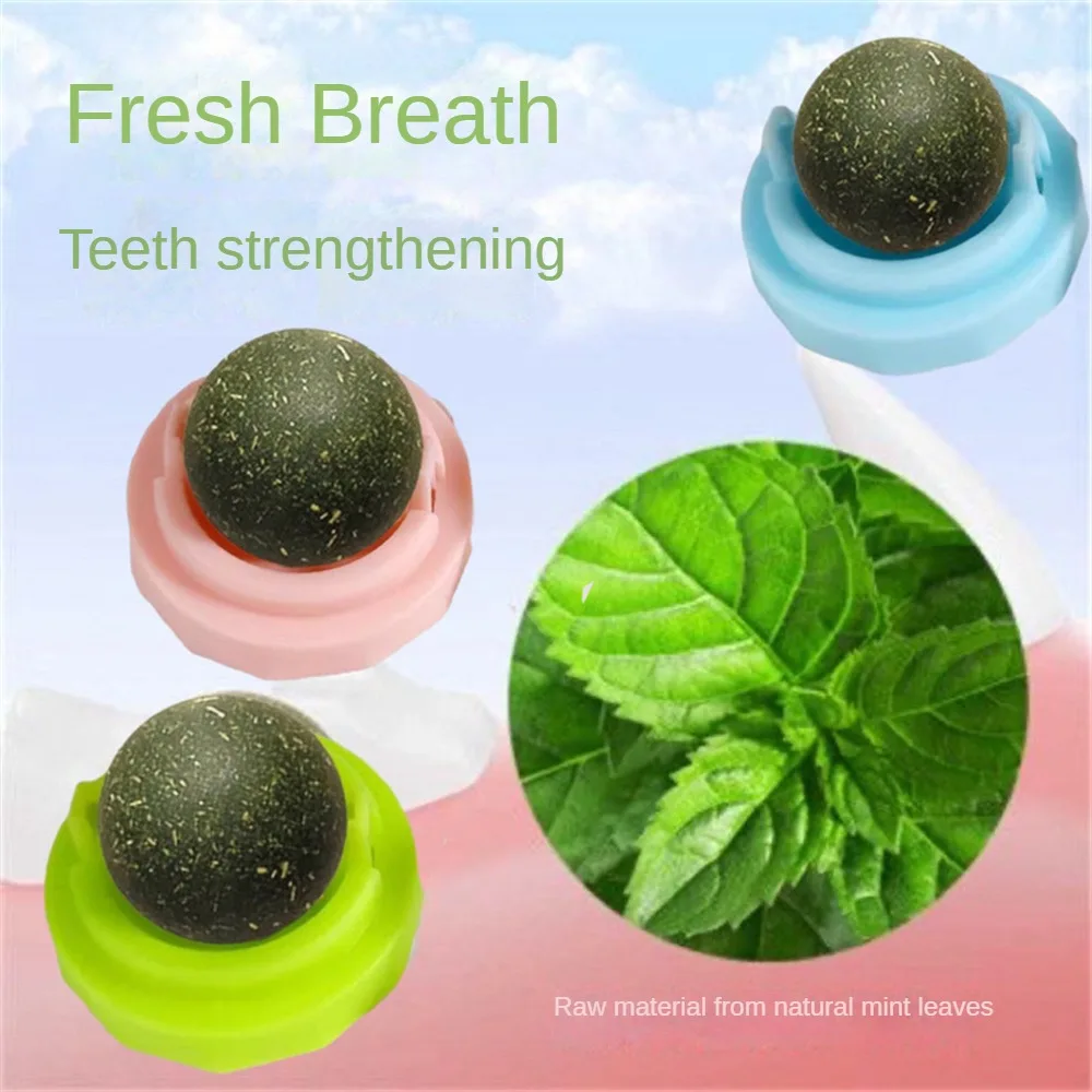 Description Picture 3 of itemPenguin Cat Mint Balls Bite Resistant Self Hi Grinding Teeth Creative Cat Toy Safety Healthy Snack Rotatable Wall Stick-on Toy