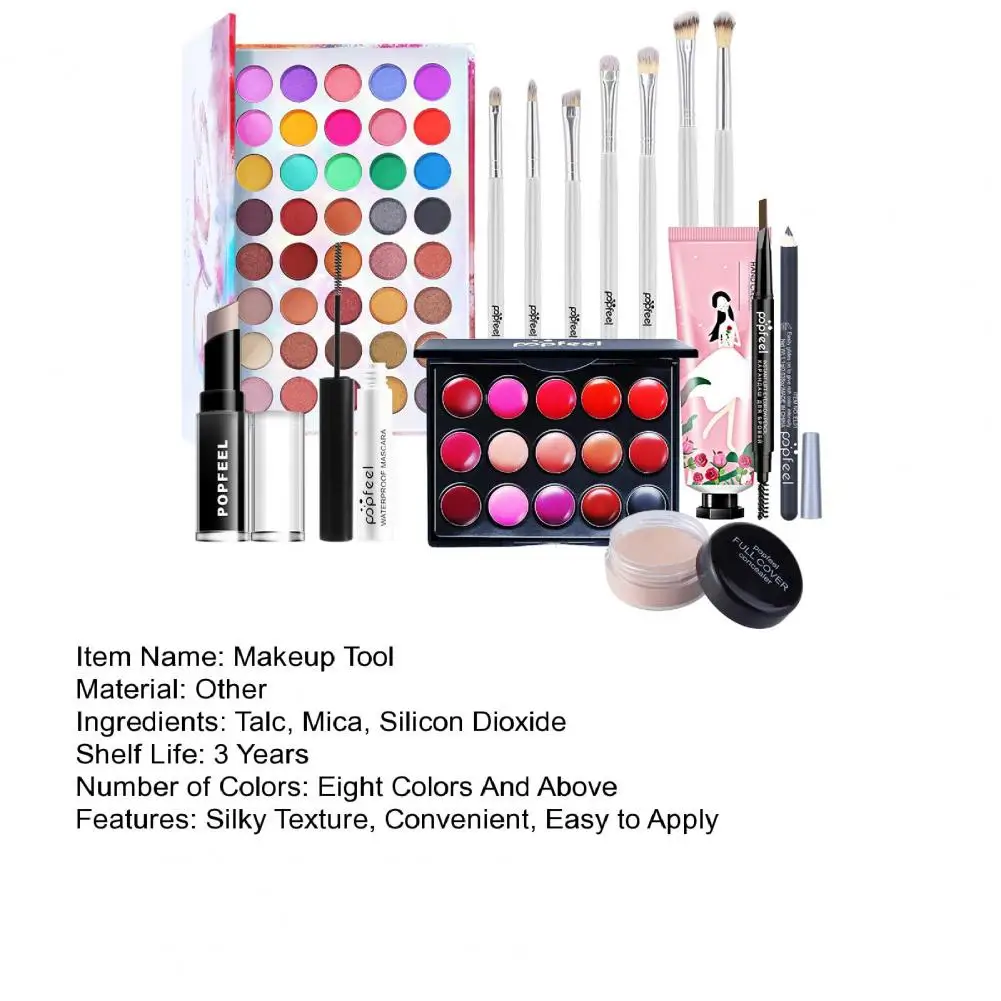 Description Picture 3 of itemHarmful Ingredient-free Makeup Tools Makeup Tool Set Beauty Essentials Eye Shadow Palette Mascara Lip for Beginner