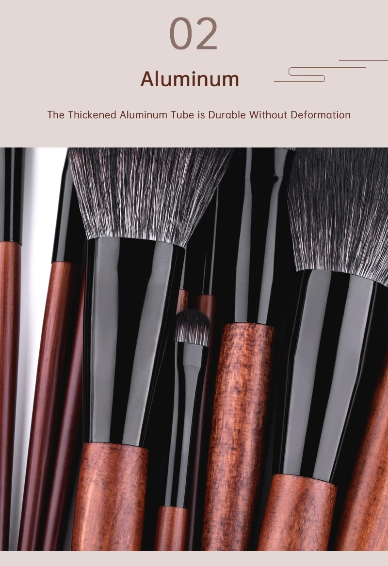 Description Picture 5 of item12pcs High Quality Makeup Brushes Set Foundation Powder Blush Eyeshadow Sponge Brush Soft Wool Fiber Hair Cosmetic Tools