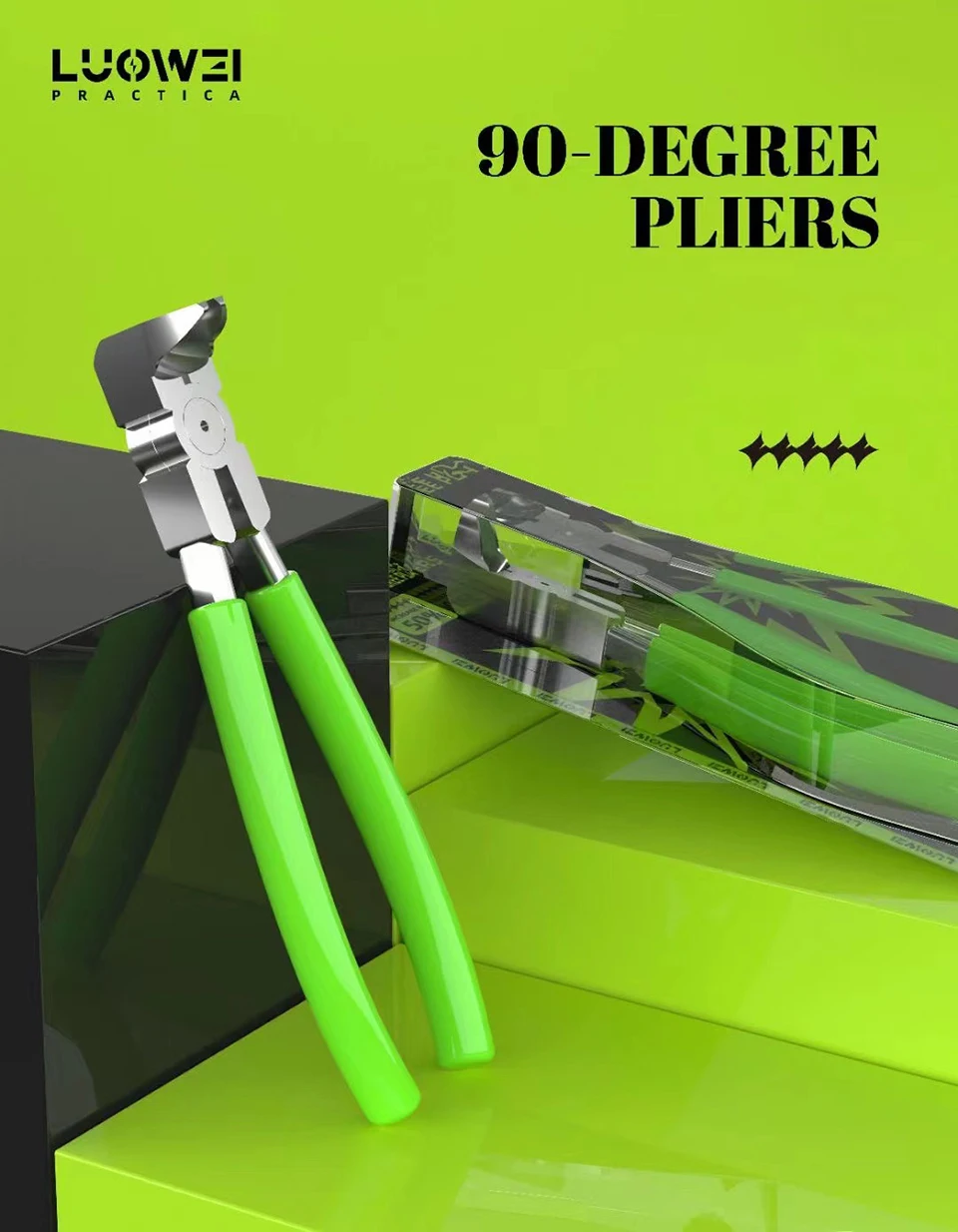 LUOWEI 90 Degrees Right Angle Flat Pliers High Hardness Suitable For Dismantling Steel Ring Of Mobile Phone Lenses Repair Tools