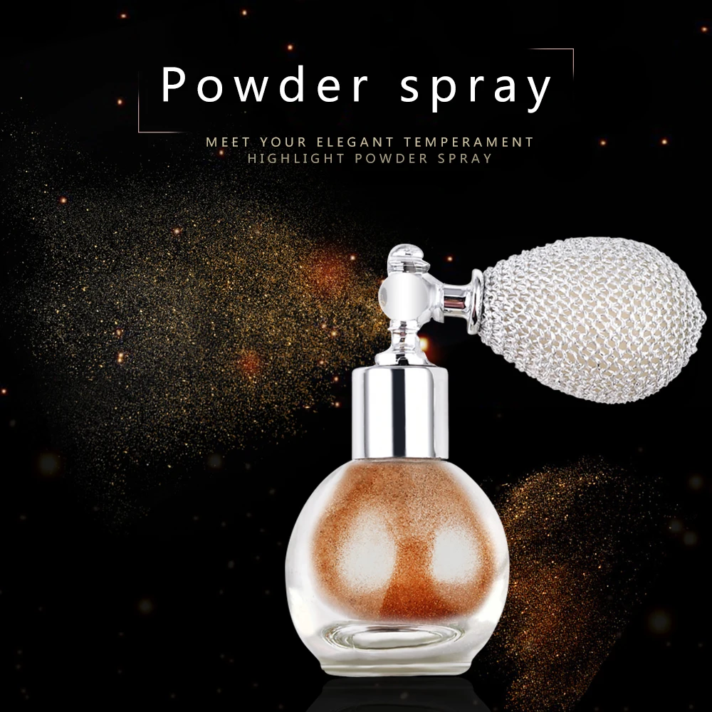 Description Picture 3 of itemHighlighter Powder Spray Glitter Spray Diamond Air Bag Powder Gloss Glitter Shimmer Sparkle Powder Face Body Highlight Makeup